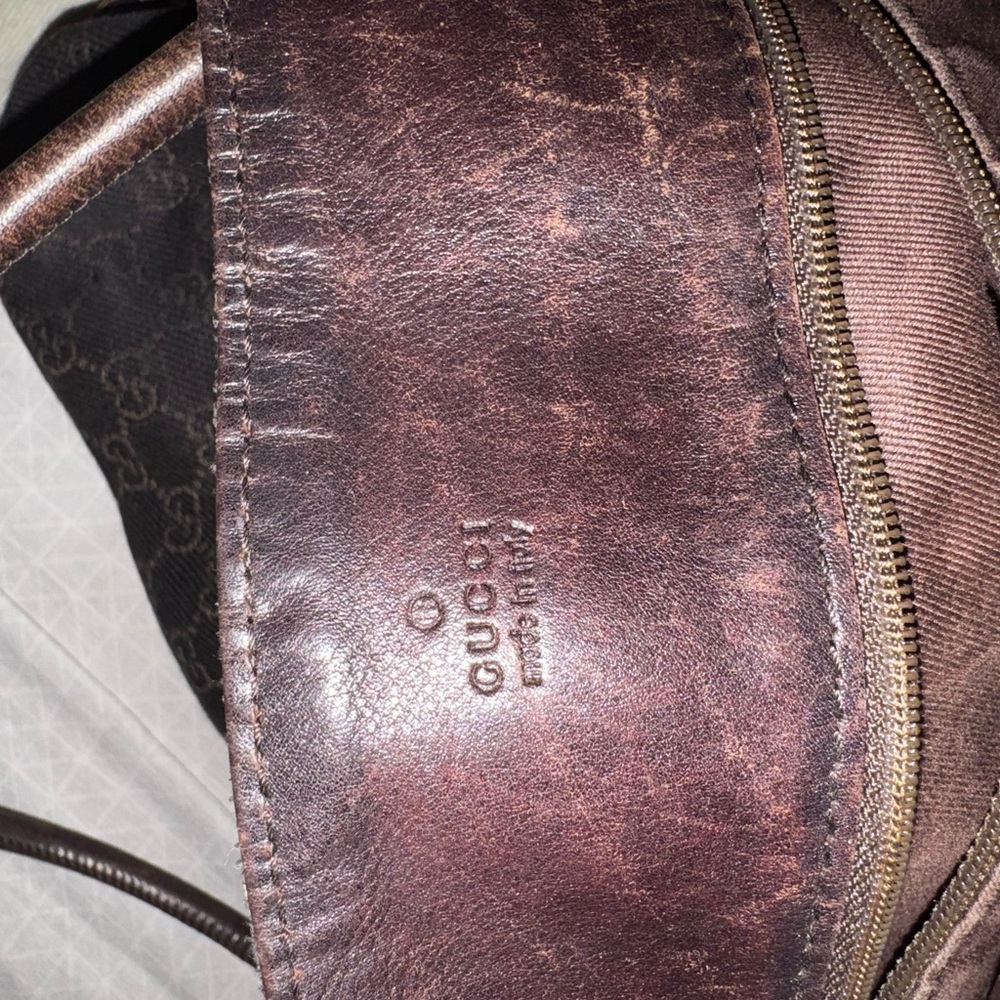Gucci Dark Brown Monogram Tote - Picture 10 of 12